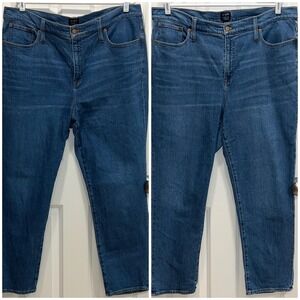 2 Pairs J. Crew Essential Straight Jeans Women's 35T Medium Wash Denim
